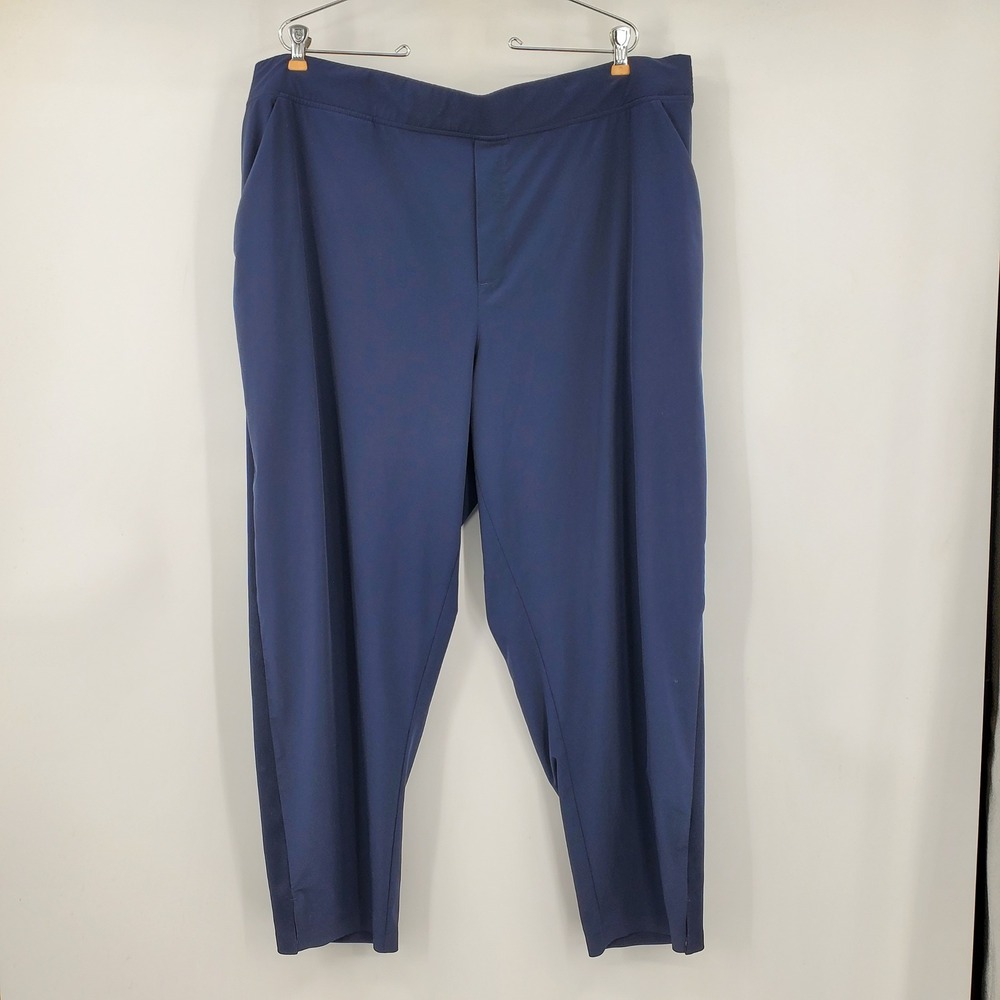 Athleta Brooklyn Ankle Pant Navy Blue Plus 22 Tapered Travel Trousers Casual